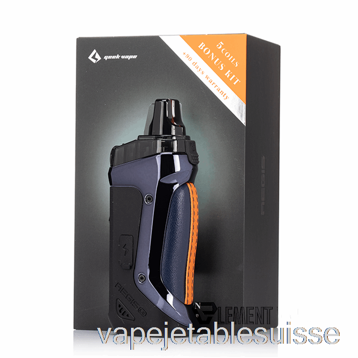 Vape Suisse Geek Vape Aegis Boost 40w Pod Mod Kit Le Kit Bonus - Bleu Marine